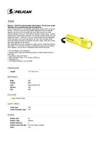 Thumbnail of document Data Sheet - 3345 Flashlight
